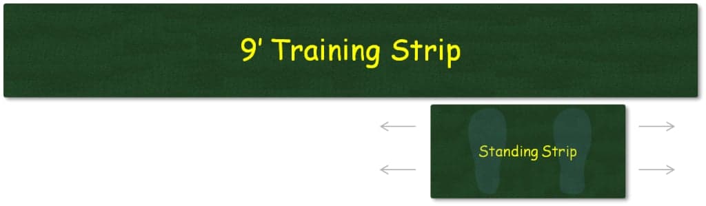 9' Practice Strip — Pro Putt Systems dimensioned layout