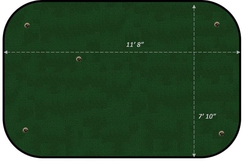 12x Series Greens (6 Sizes) — Pro Putt Systems dimensioned layout