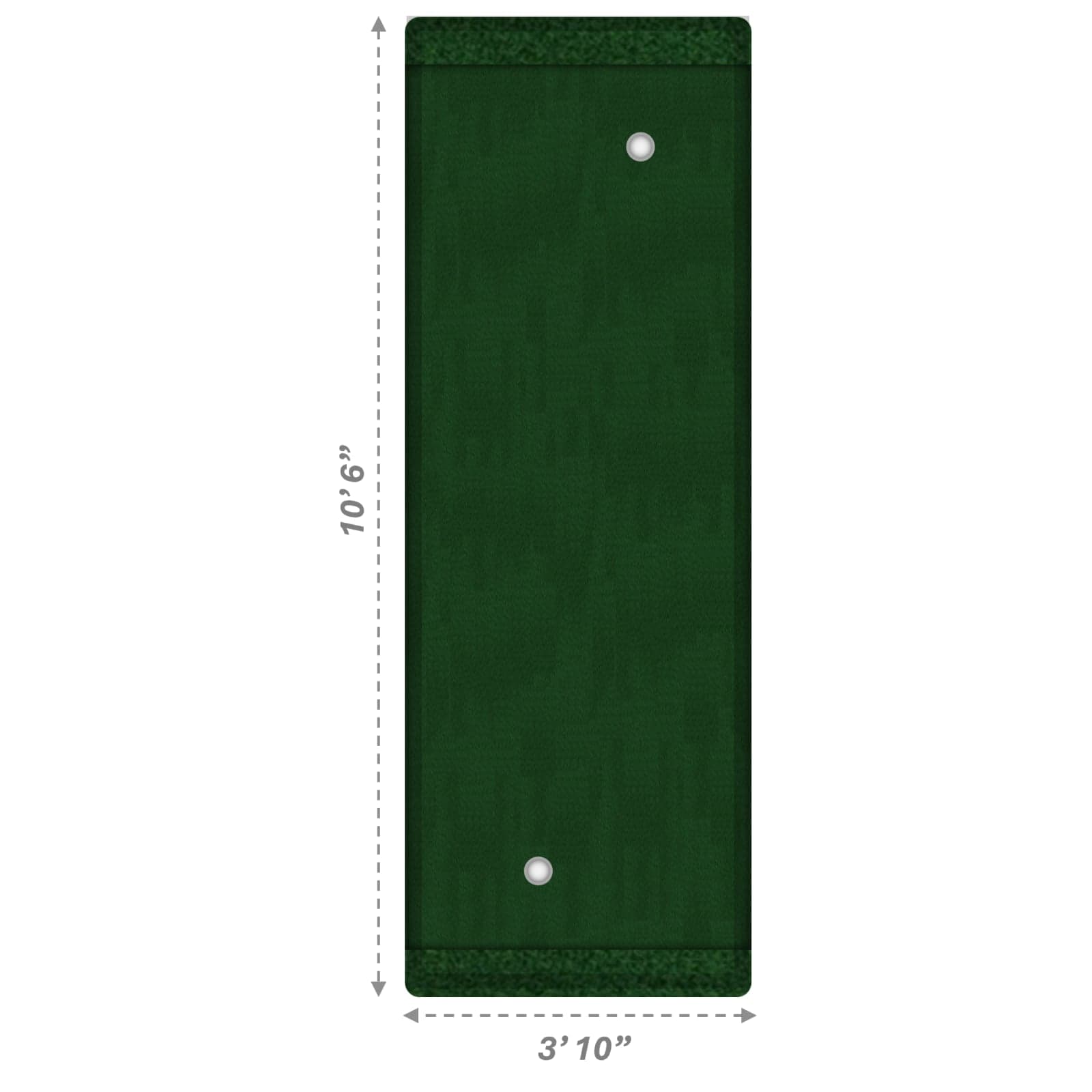 DBase Standard 4x11 Putting Green — Pro Putt Systems dimensioned layout