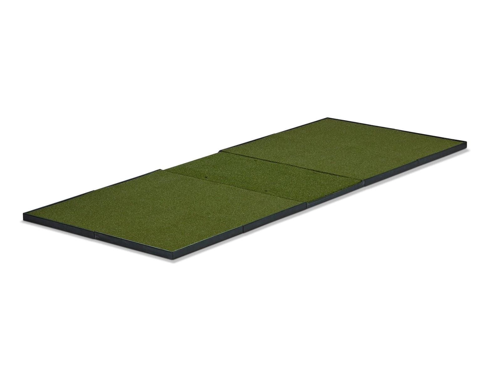 Fiberbuilt Player Preferred Studio 10' x 4' hitting mat, elevated three-quarter view