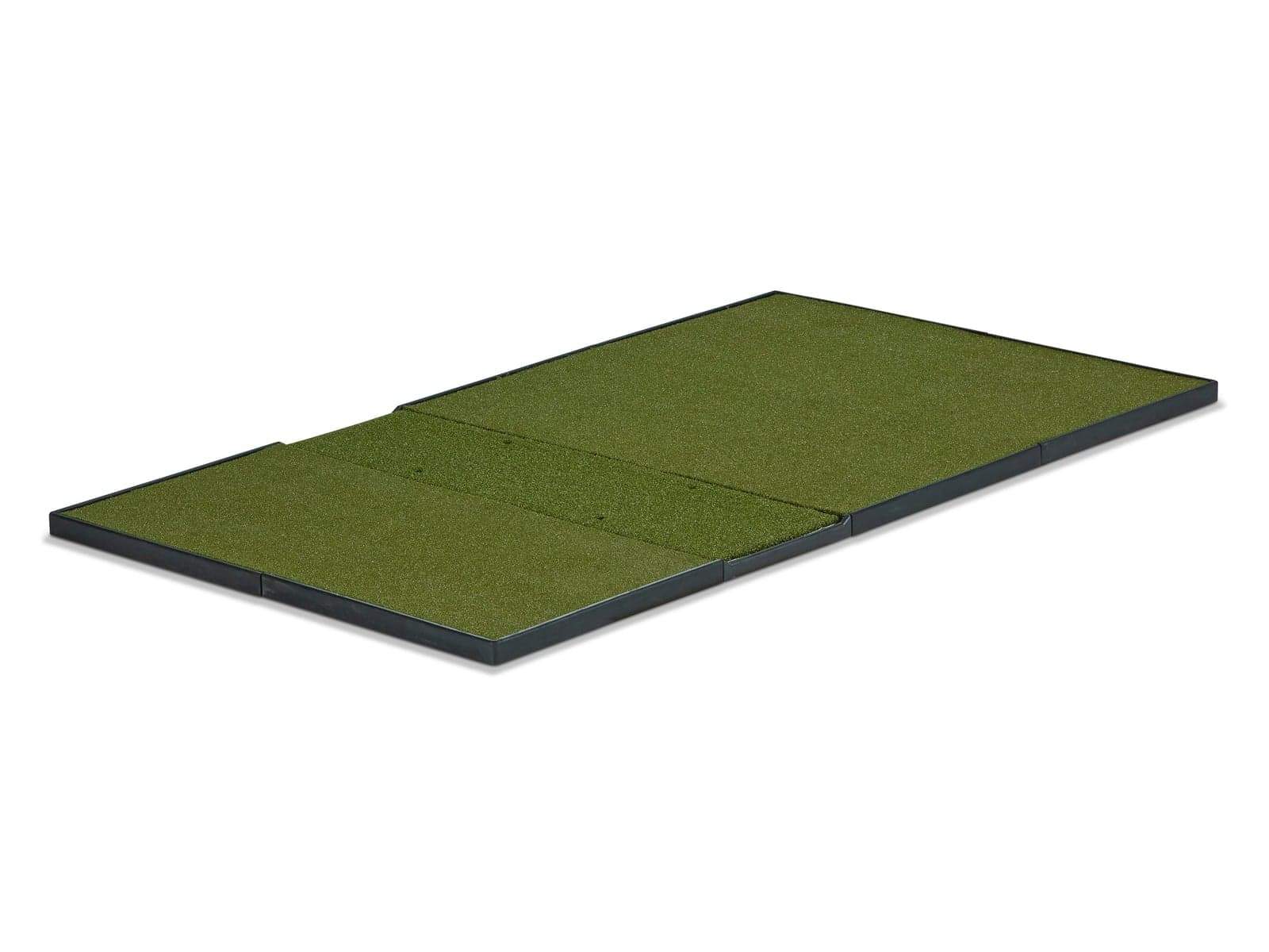 Fiberbuilt Player Preferred Studio 7' x 4' hitting mat, elevated three-quarter view