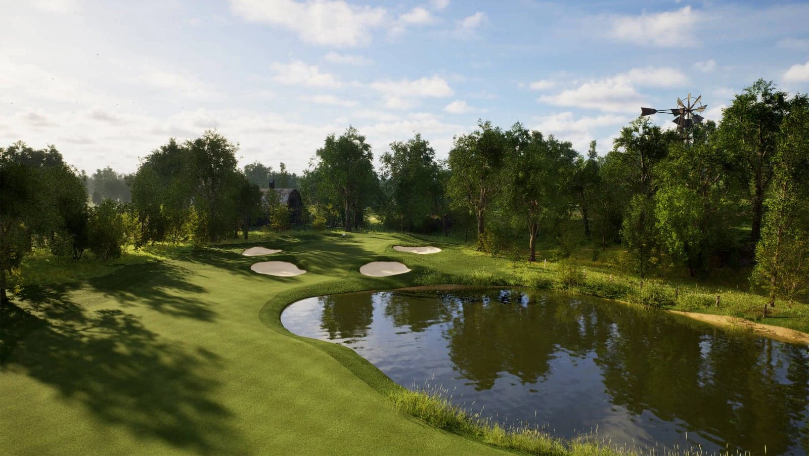 PurePlay simulator software rendering a course hole